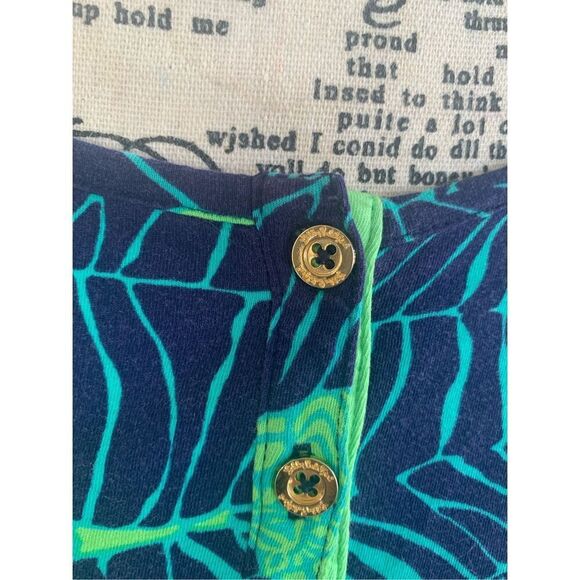 LILLY PULITZER 100% PIMA COTTON Under The Palms Porter Shirt - Picture 8 of 10
